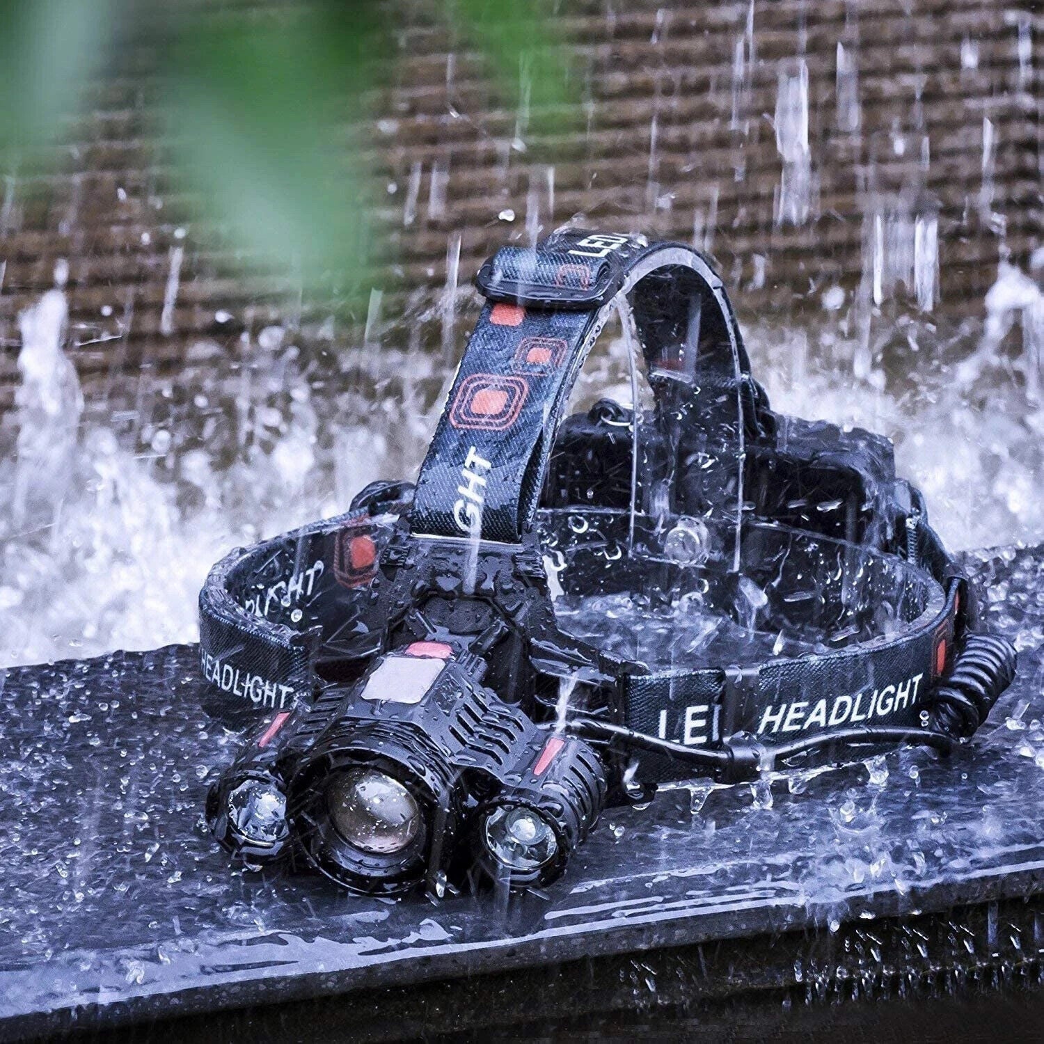 T6 Rechargeable LED Headlamp, Zoom Focus, 4 Modes, USB-C, IP55, Black/Red - Image 10