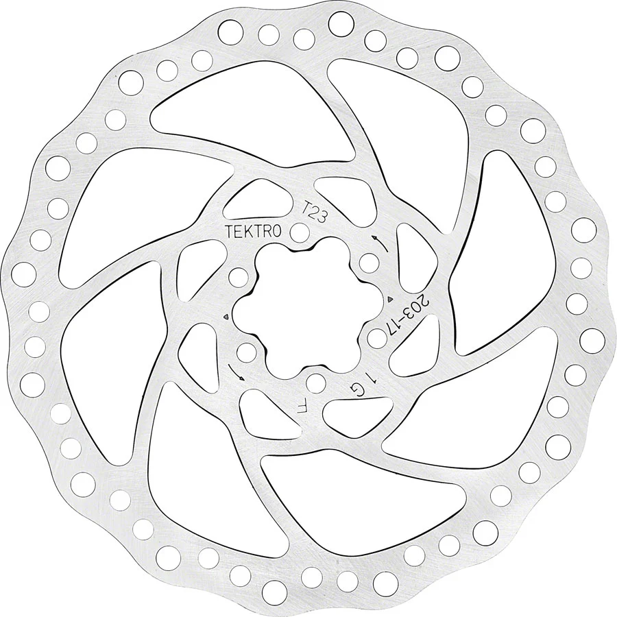 Tektro TR203-17 Disc Brake Rotor - 203mm 6-Bolt 2.3mm Thickness