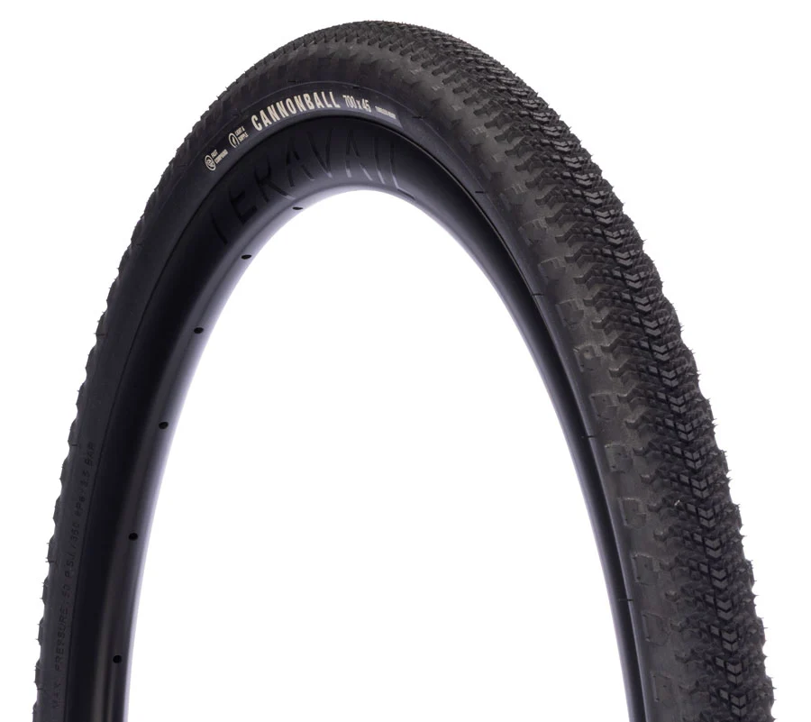 Teravail Cannonball Tire - 700 x 40 Tubeless Folding BLK Light Supple Fast Compound