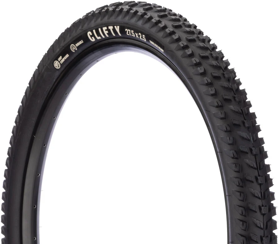 Teravail Clifty Tire - 27.5 x 2.5 Tubeless Folding BLK Durable Grip Compound