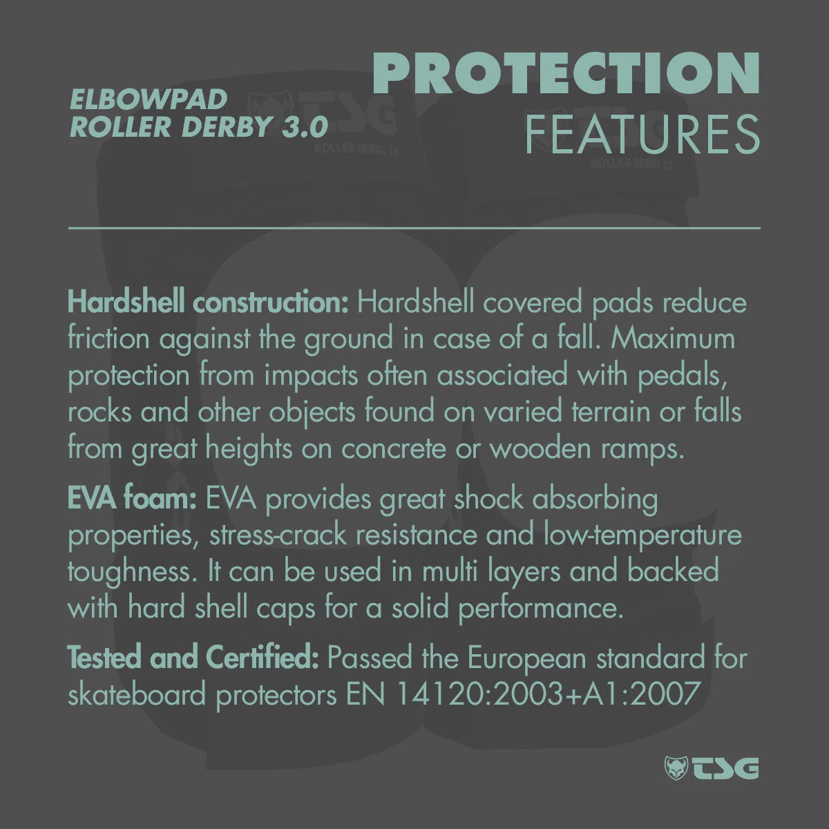 TSG - Elbowpad Roller Derby 3.0 - Vintage (Roller Skate Elbow Pads) - Image 6