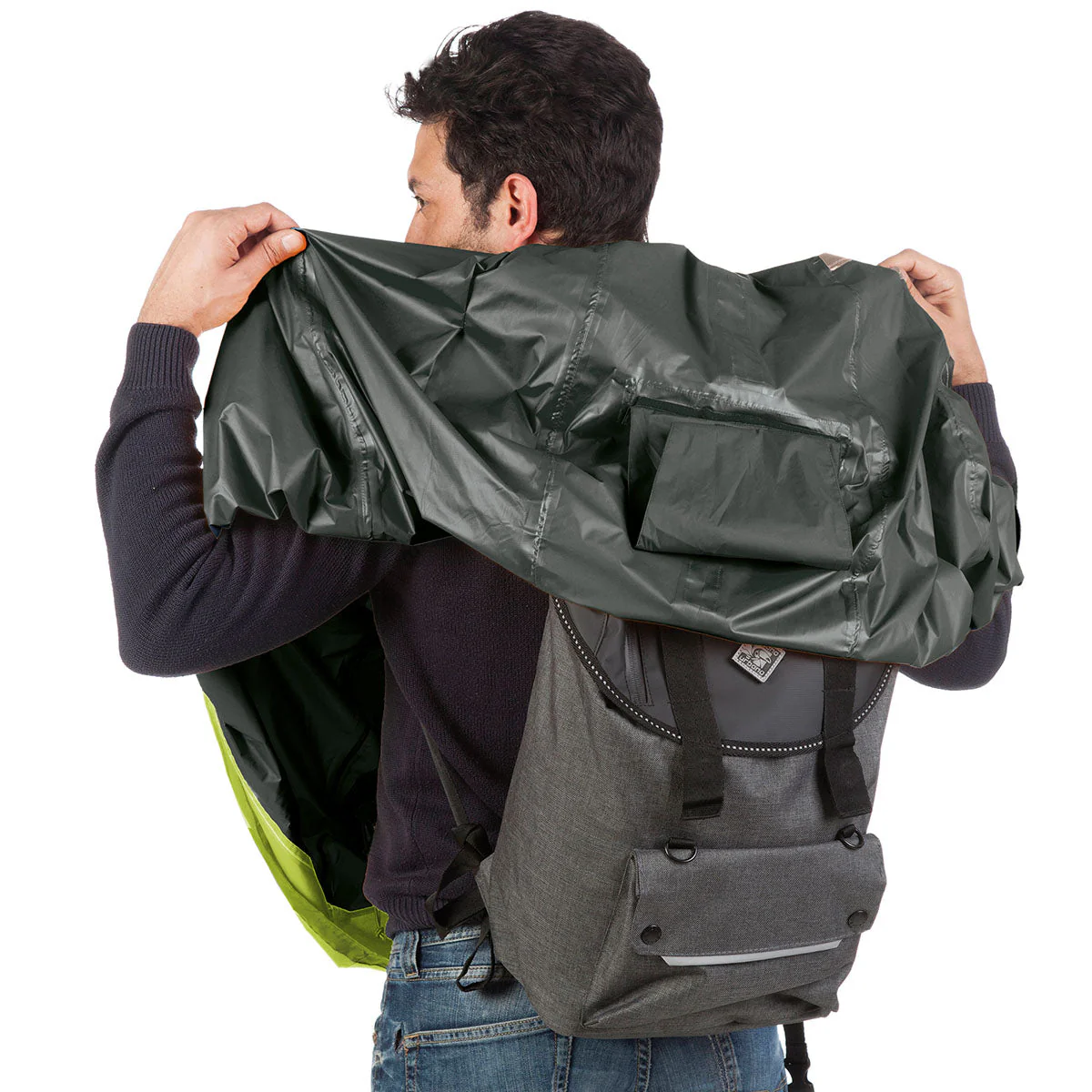 Tucano Urbano - Bicycle Rain Cape - GARIBALDINA PLUS - Airborne Green - Image 4