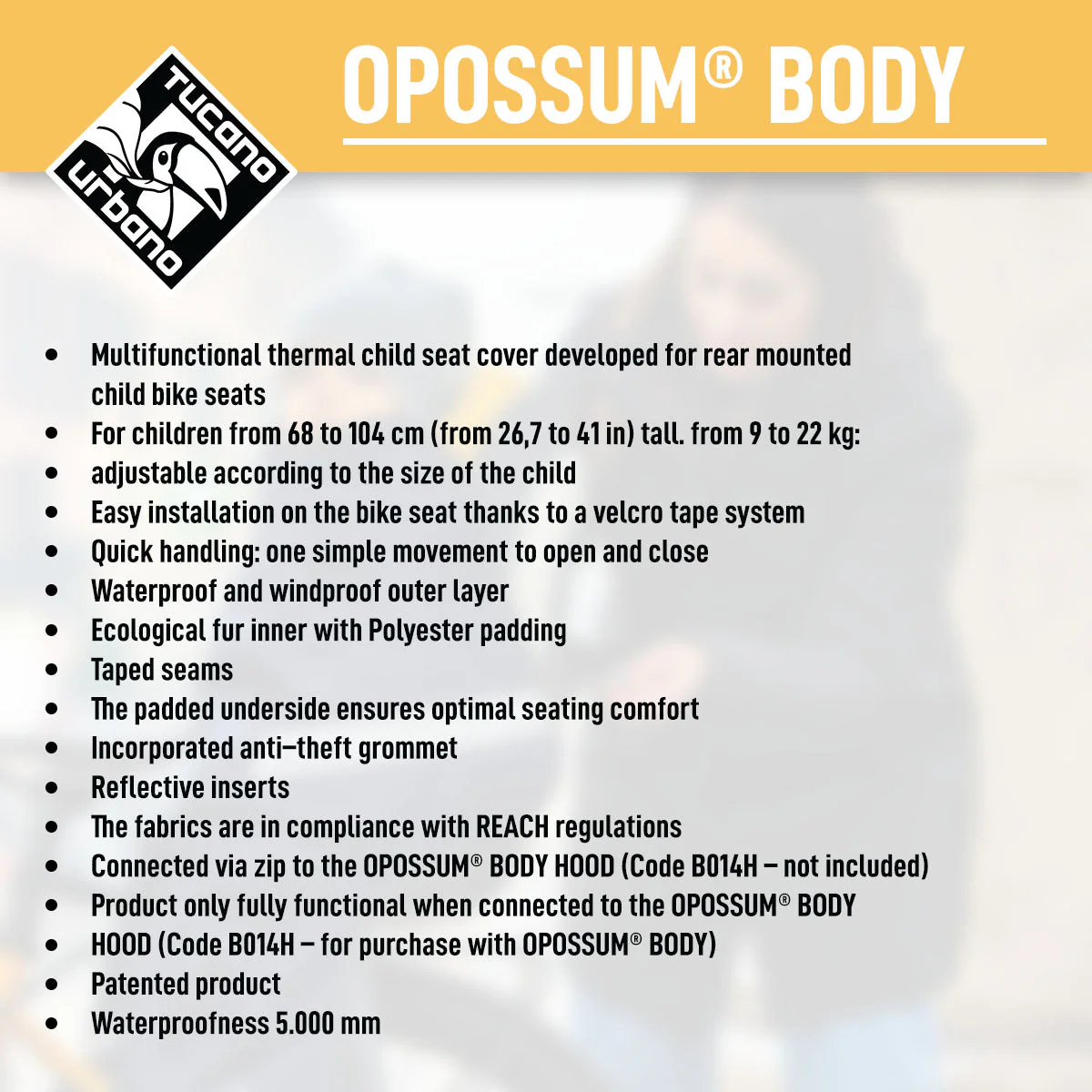 Tucano Urbano - Thermal Child Seat Cover - OPOSSUM® BODY & HOOD Bundle - Image 13