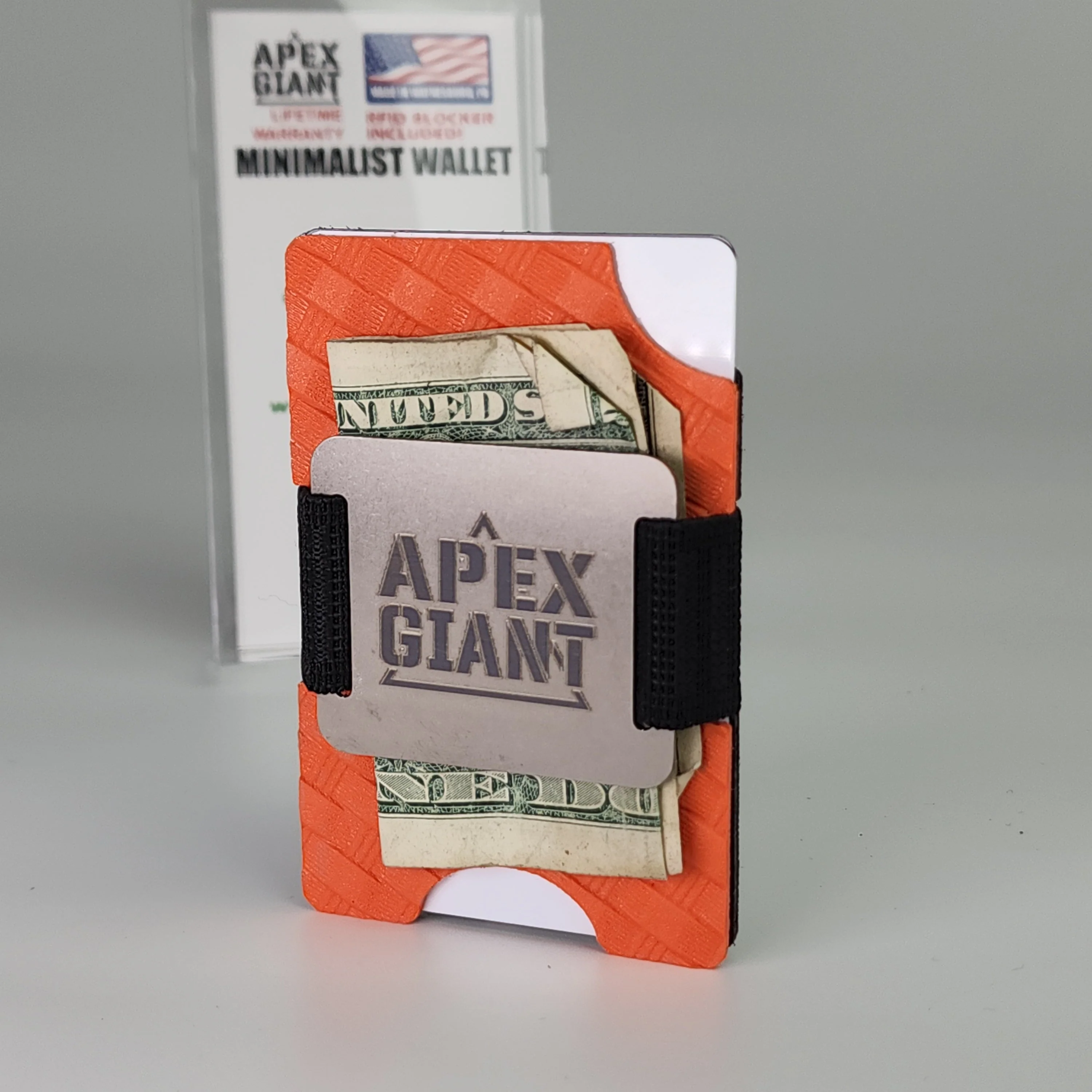 Wallet - Basket Weave Hunter Orange - APEX GIANT - Image 2