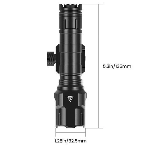 WL-25 Tactical Weaponlight Flashlight, 1200LM, USB Rechargeable – Black or Tan - Image 5