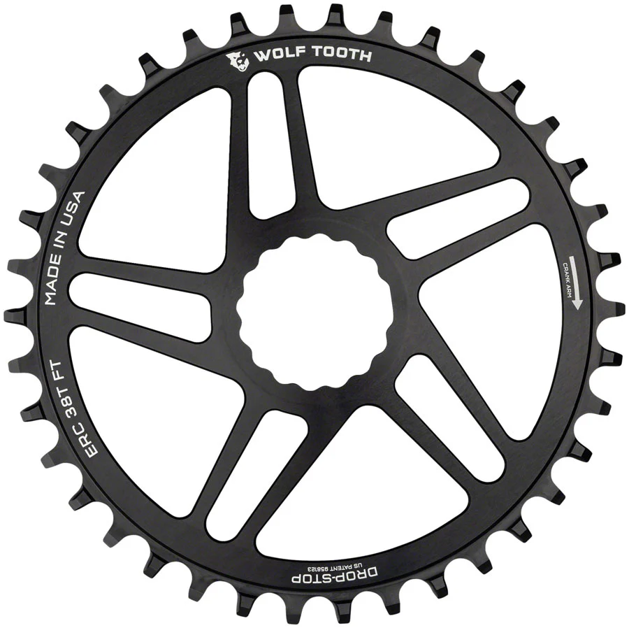 Wolf Tooth Direct Mount Chainring - 40t RaceFace CINCH Direct Mount Drop-Stop B 10/11/12-Speed Eagle Flattop Compatible BLK