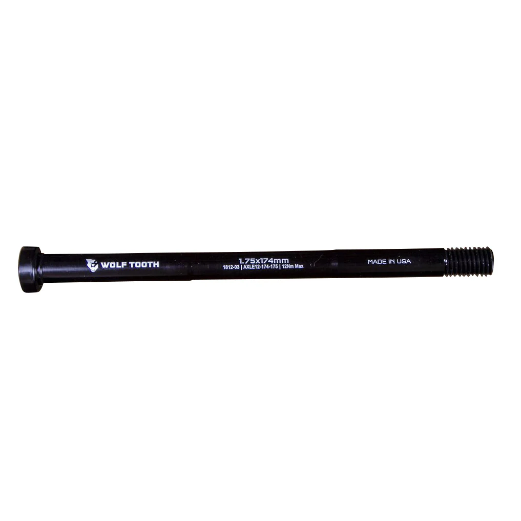 Wolf Tooth Rear Thru Axle - M12 1.75 x 174mm Black