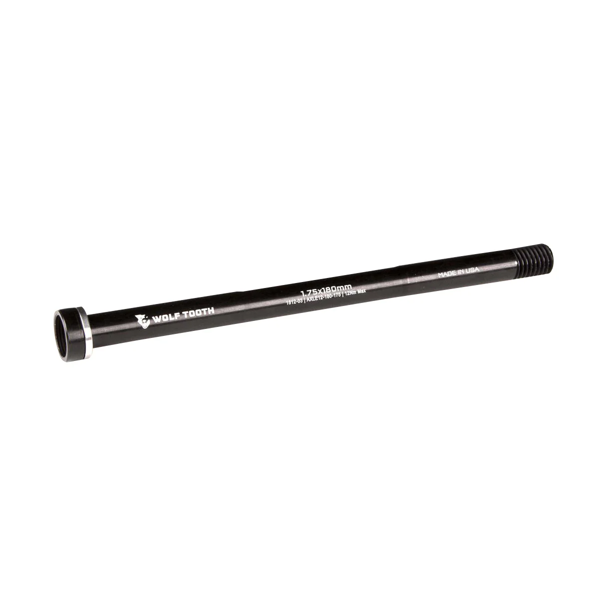 Wolf Tooth Rear Thru Axle - M12 1.75 x 180mm Black