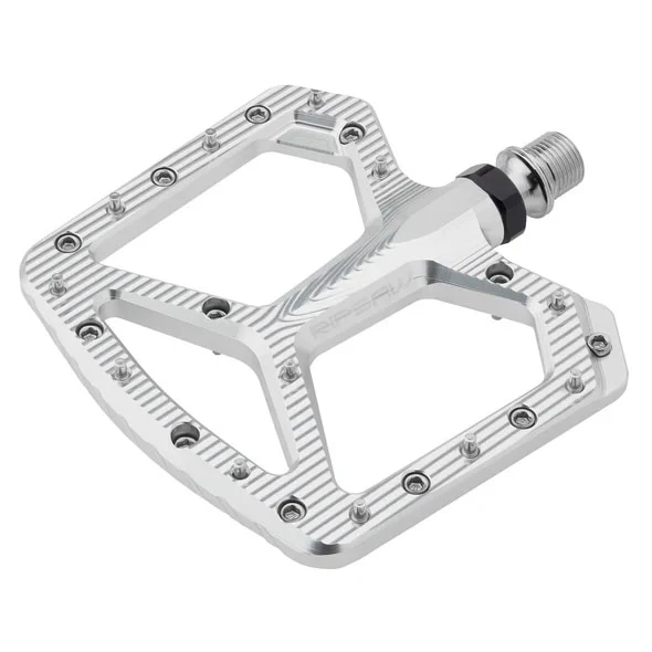 Wolf Tooth Ripsaw Aluminum Pedals - Platform Aluminum 9/16" Black Raw Silver
