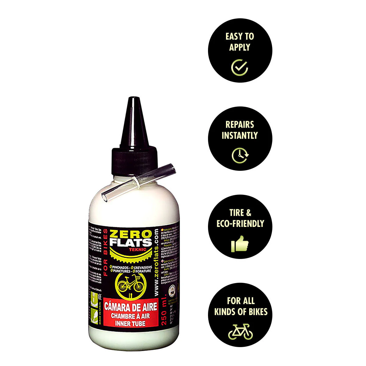 ZeroFlats Teknic Anti-puncture Sealant For Inner Tubes (250 ml) - Image 2
