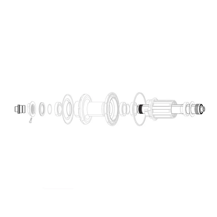 Zipp 188v6 Rear axle assembly 2013+ SRAM/Shimano Freehub 11.2100.096.000